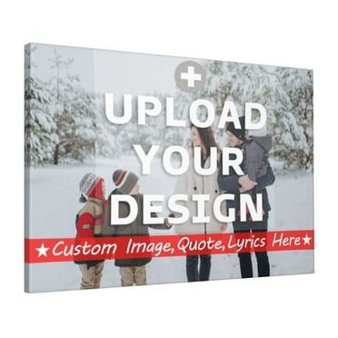 Custom Canvas Prints Your Design Image Quote Lyrics Here Personalized Photo Image Collage Stretched Framed Wall Art Picture Room Decor 16x20 inch