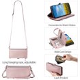 thumbnail image 2 of Compatible with Motorola Moto G Power 5G 2024 Case Wallet with Card Holder for Women Men, PU Leather Magnetic Snap Flip Zipper Wrist Strap Crossbody Strap Stand Case for Moto G Power 5G 2024, Rosegold, 2 of 8