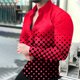 thumbnail image 3 of Camisa informal de manga larga para hombre, de primavera 2024, con estampado digital 3D de lunares y solapa de un solo pecho, camisa de fiesta 5XL, 14 colores, 3 of 5