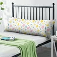 thumbnail image 2 of Lemon Print Body Pillow Cover - Soft & Breathable Fabric, Hidden Zipper, 20"x54", Cute Fruit & Floral Design - Perfect Gift for Lemon Lovers, Summer Decor, Side Sleepers & Pregnancy Support, 2 of 7