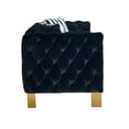 thumbnail image 6 of Chesterfield Modern Tufted Velvet Living Room Sofa with Gold Metal Legs, 84.25"W, Black - High-Density Foam Support & Removable Cushions, 6 of 9