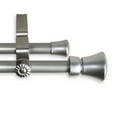 thumbnail image 2 of Central Design Products Steel 0.62" Modern Double Curtain Rod, Silver, 2 of 3