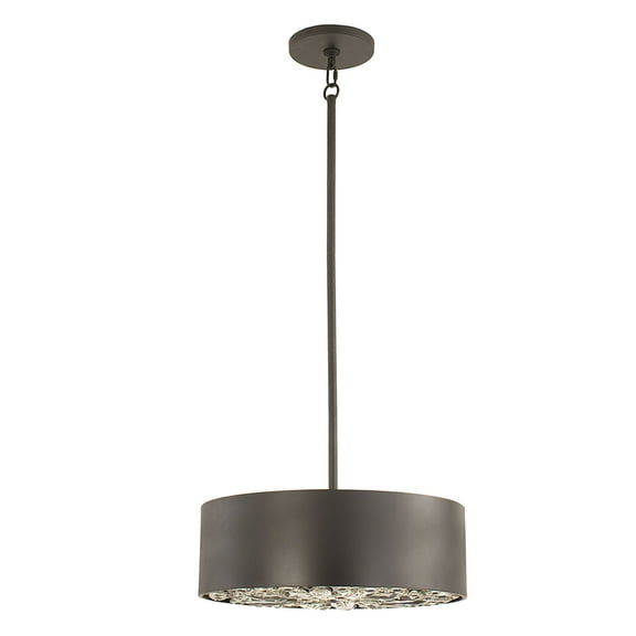 Azores 4-Light Convertible Semi-Flush or Pendant in Black Cashmere