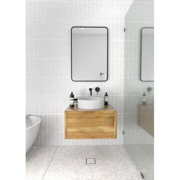 Trinity 32 in. x 22 in. Square Radius Mirror