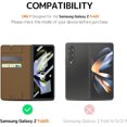 thumbnail image 2 of Compatible with Samsung Galaxy Z Fold 5 5G Case with S Pen Holder,Built-in Screen Protector Hinge Protection Shockproof Detachable Pen Holder Wallet Case for Samsung Galaxy Z Fold 5 Brown, 2 of 14