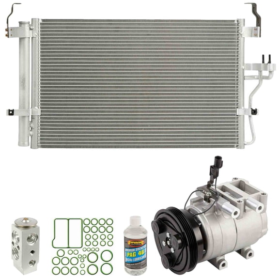 For Hyundai Tiburon 2005-2008 A/C Kit w/ AC Compressor Condenser & Drier - BuyAutoParts