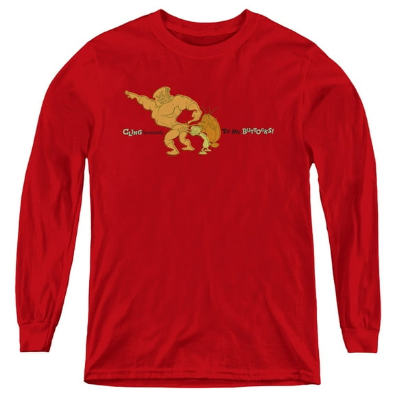 Ren And Stimpy Cling Tenaciously To My Buttocks Youth Long Sleeve T shirt