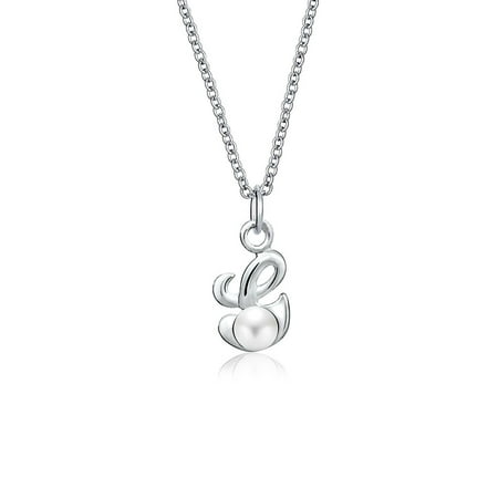 Freshwater Cultured Pearls 16 Inch String - Bling Jewelry Freshwater Cultured Pearl Initial G Pendant Sterling Silver Necklace 16 Inches