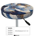 thumbnail image 2 of Kdxio Blue Golden Dream Lotus Print Stool Covers Round,Stretch Round Bar Stool Covers Washable Bar Stool Cushion Slipcover for 12-15 Inch Chair, 2 of 5