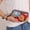 Color 14, variant on 3 Zippered Canvas Coin Purse, Triple Capacity Change Pouch, Floral Printing Travel Wallet with Wrist Strap for Women