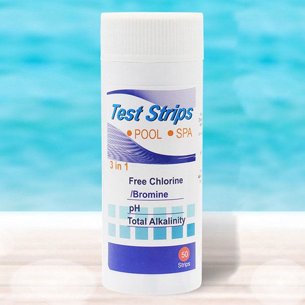 Tiras de prueba 3 en 1 Piscina Residual de cloro Valor de pH Alkalinity Strip 50pcs