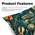 thumbnail image 2 of Musical Instrument Set of 2 Velvet Throw Pillow Covers with Unique Patterns in 16x16, 18x18, and 20x20 Inches for Various Occasions - Throw Pillow Inserts Included, 2 of 6