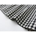 thumbnail image 3 of Baby Girl Summer Sleeveless Solid Stripe Newborn Flying Sleeve Black and White Plaid Bow Dress Skirt, 3 of 6