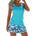 thumbnail image 4 of ZANKLEY Women's Tankini Swimsuits Tummy Control Two Piece Bathing Suits Modest Swim Tank Top with Skirt Bottom 2026, 4 of 10