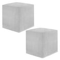 thumbnail image 7 of Uxcell 2-Pack 13" x 13" x 15" Stretch Square Ottoman Slipcovers Velvet Fabric Footstool Protector for Living Room Indoor [Light Gray], 7 of 7