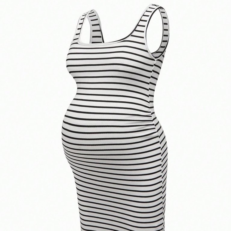 black and white maternity dress Angel Polka Dot Maternity/Nursing Crafted from a soft Yhajds Pregnancy Dress Black White