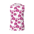 thumbnail image 6 of Lsque Orchids Flowers Print Men's Cotton Blend Sleeveless Muscle Shirts (S-3XL)- Moisture Wicking, Odor Protection, UPF 30+,Medium, 6 of 8