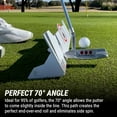 thumbnail image 3 of EyeLine Golf 70 Degree Edge Putting Plane Rail - Portable use Outdoors or Indoor Putting mat. Training Aid. Made in USA. Alignment, Stroke Length, Stroke Path Instant Short putt Improvement. 24 in., 3 of 5