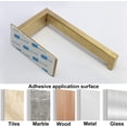 thumbnail image 3 of Toilet Paper Holder, Self Adhesive Tissue Holder Stainless Steel Rustproof Paper Roll Holder, No Drilling Easy to Install, Toilet Paper Rack Suitable for Office, Bathroom (Brushed Gold), 3 of 4