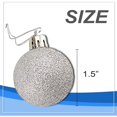 thumbnail image 5 of Juvale 48-Piece Mini Christmas Ornaments - Shatterproof Silver & White Christmas Ornaments, 1.5 Inch Christmas Balls, Glitter Ornaments for Hanging on Indoor & Outdoor Christmas Trees, 5 of 5