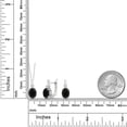thumbnail image 2 of Gem Stone King 6.20 Ct Black Onyx E-F Lab Grown Diamond 925 Sterling Silver Pendant and Earrings Jewelry Set, 2 of 4