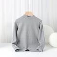 thumbnail image 5 of YOUYEDIAN Boys Turtleneck Long Sleeve Shirts Kids Fleece Mock Neck Base Layer Top Casual Soft Comfy Versatile Sweater Sweatshirt (Light Gray, 8-9 Years), 5 of 5
