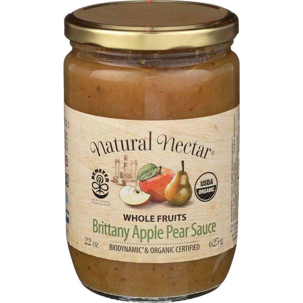 Natural Nectar Biodynamic Organic Brittany Apple and Pear Sauce, 22