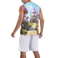 thumbnail image 2 of Pofeuu Dreamy Mushroom House Print Basketball Jersey, Shirts for Men Youth Basketball Jersey Crew Neck-Large, 2 of 6