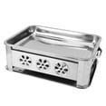 thumbnail image 1 of Fish Baking Pan Stainless Steel Rectangular Even Heating Fish Charcoal Alcohol Stove, 1 of 8