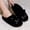 Black, variant on Uelaod Women's Cat Slippers, Soft Fuzzy Closed Toe House Shoes, Cute Animal Plush Slip-On Bedroom Slippers for Indoor Home, Fall and Winter