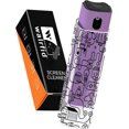 thumbnail image 1 of walrfid Car Screen Cleaner, Computer Screen Cleaner Spray and Wipe, Laptop Cleaning Mist Kit for Electronic iPad, iPhone, MacBook, Monitor, Tablet Display, with Black Graffiti Case - Light Purple, 1 of 6
