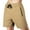 Khaki, variant on Pepypepy 100% Cotton Men’s Shorts with Zipper Pockets – Soft Lightweight Athletic, Size: S-XXL