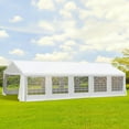 thumbnail image 5 of Topcobe 20' x 32' Heavy Duty Party Tent & Carport with Removable Sidewalls and Double Doors, Large Canopy Tent, Sun Shade Shelter, Outdoor Patio Canopy for Garden Backyard Parties, White, 5 of 13