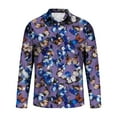 thumbnail image 6 of COSFO Button Down Shirt Men Butterfly Casual Long Sleeve Tops Loose Vacation Collared Mens Shirts, 6 of 6