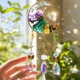 thumbnail image 6 of Moon Crystal Suncatcher Hanging Wind Chime with Faceted Clear Glass Prisms and Rust Resistant Metal for Window Home Decor Garden Balcony Entryway Ornament Gift Ideas, 6 of 7