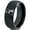 Black Dome Tungsten, variant on Tungsten Sad Panda Sitting Watching Band Ring 9mm Men Women Comfort Fit Black Flat Cut Brushed Polished