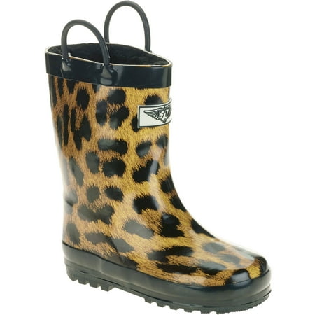 - Forever Young Kids' Leopard Printed Tall Rain Boot