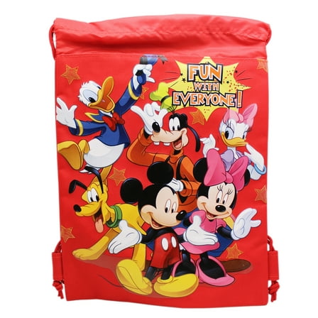 Classic Disney Characters "Fun With Everyone!" Drawstring Backpack