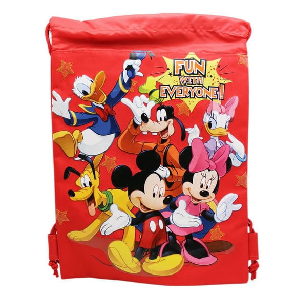 Classic Disney Characters "Fun With Everyone!" Drawstring Backpack
