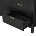 thumbnail image 5 of Semiocthome Sideboard with Doors and 3 Drawers, Buffet Cabinet with Storage, Kitchen, Black, 5 of 7
