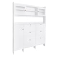 thumbnail image 3 of Furvclv Hall Tree With 3 Flip Drawers 4 Hanging Hooks Open Storage Platform Entryway Hall Tree For Hallway Contemporary Shoe Cabinet, 3 of 9