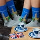 thumbnail image 3 of Women's Fun Travel & Cities Crew Socks-1 Pair Pack-Cool & Artistic Novelty Fashion Gifts, London (Royal), Shoe Size: 4-10, 3 of 4