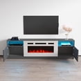 thumbnail image 4 of Meble Furniture Strick & Bolton Amsden Electric Fireplace TV Stand Gray, 4 of 5