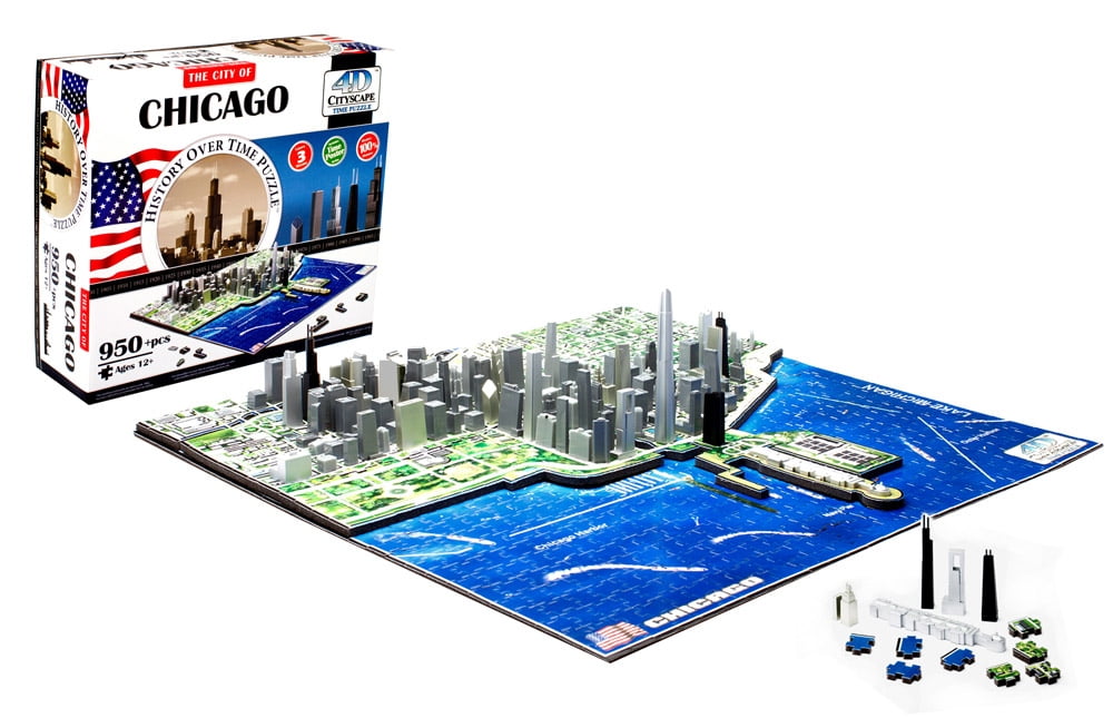 4d Cityscape Time Puzzle Chicago Skyline 950pcs 40014 for sale online 