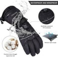 thumbnail image 2 of SkyGenius Electric Heated Gloves Touch Screen Winter Motorcycle Gloves for Men Women Rechargeable Battery Black, 2 of 8