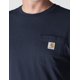 thumbnail image 5 of Camiseta Carhartt de manga corta, gruesa, con bolsillo, azul marino, 5 of 6