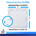 thumbnail image 2 of Filter King 17x23x1 Air Filter | 4-PACK | MERV 8 HVAC Pleated A/C Furnace Filters | MADE IN USA | Actual Size: 17 x 23 x .75", 2 of 5