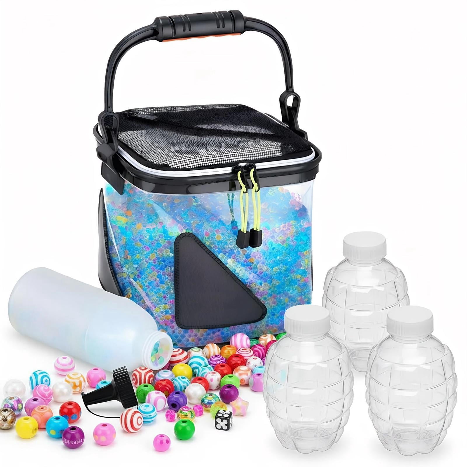 GUOOL Small Bead Organizers Foldable Bead Storage Containers Craft Storage Box with Refillable Bottles Multipurpose Jewelry Making Organizer Made of PP Suit