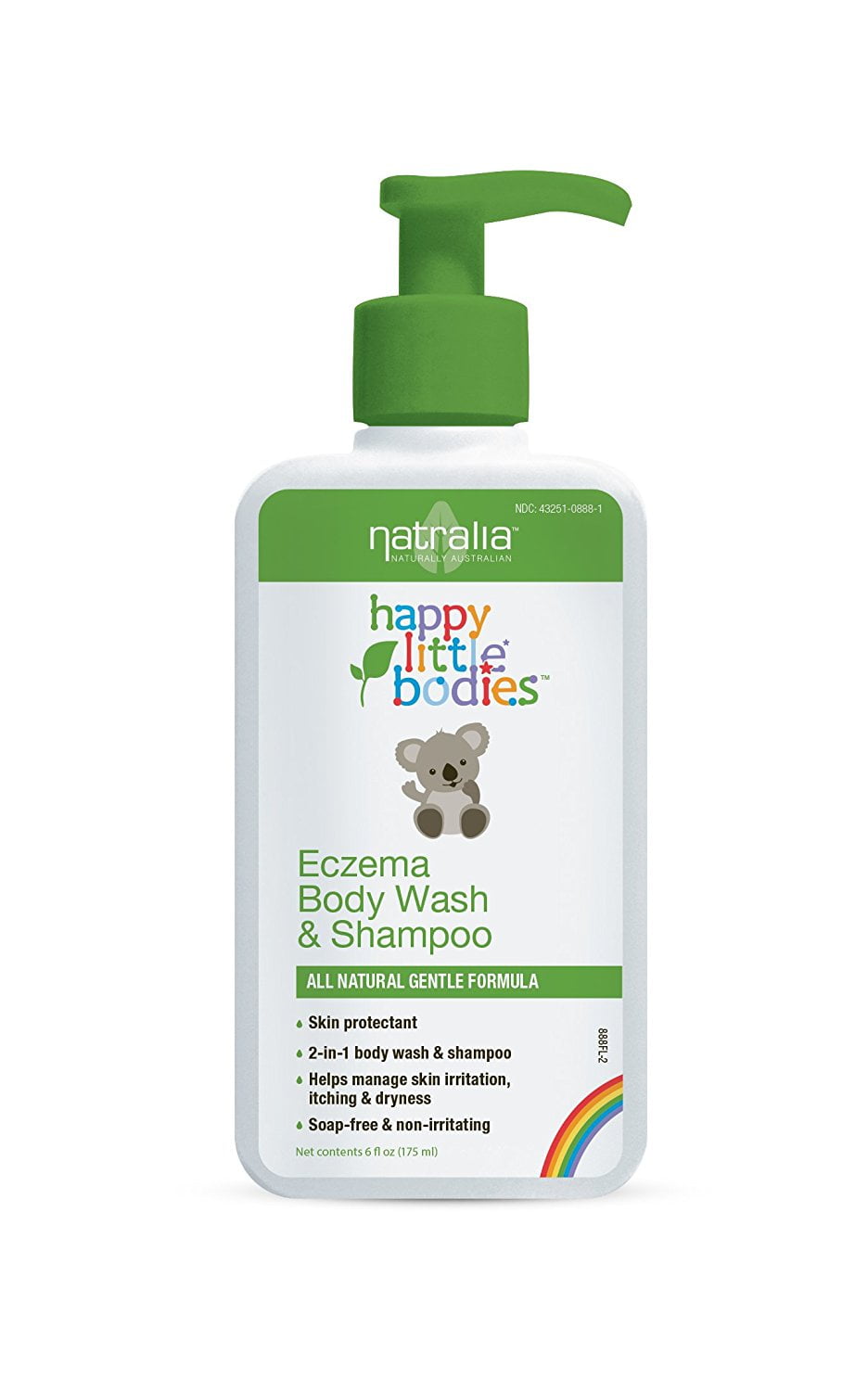 "Happy Little Bodies Eczema Body Wash & Shampoo, 6 Fluid Ounce, At
