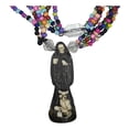 thumbnail image 3 of Collar Rosario Santa Muerte Negra Curado, 3 of 5